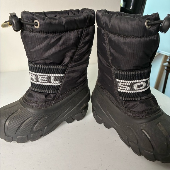 Black Sorel Snow Boots Toddler SZ 6 - Picture 5 of 8